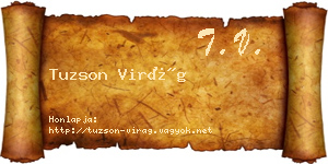 Tuzson Virág névjegykártya
