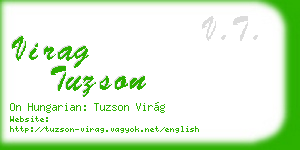 virag tuzson business card